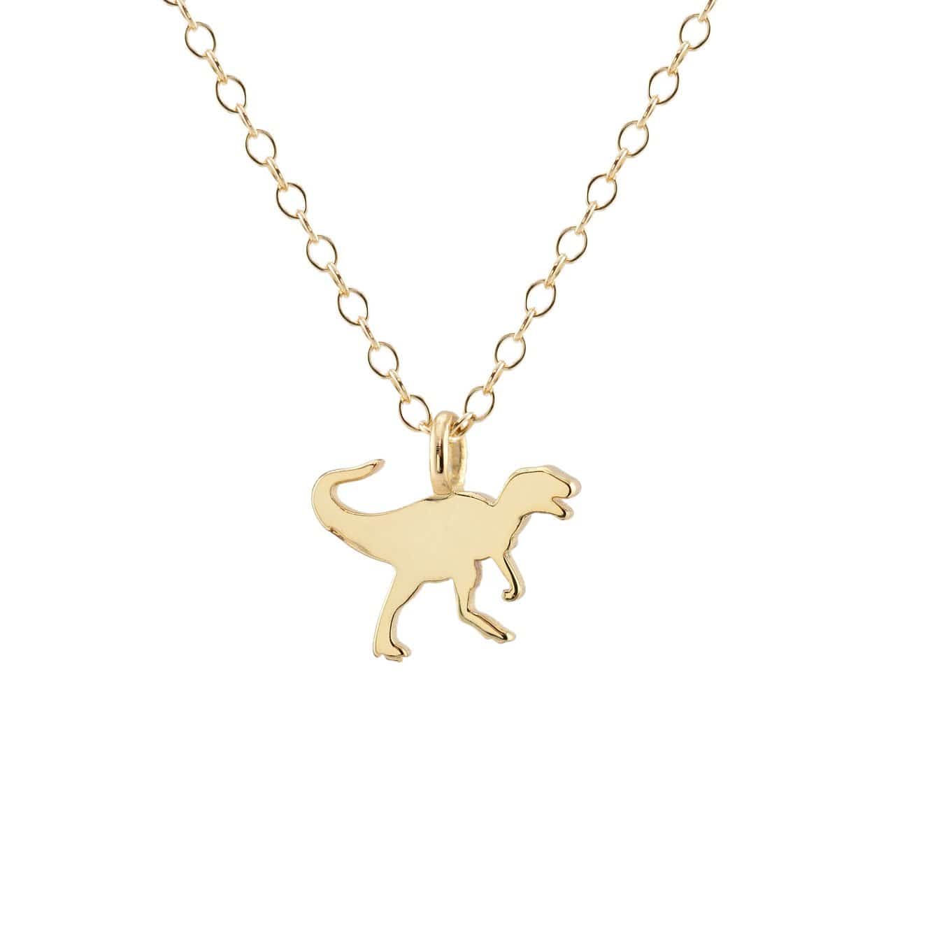 Dino Charm Necklace 18K Gold Vermeil