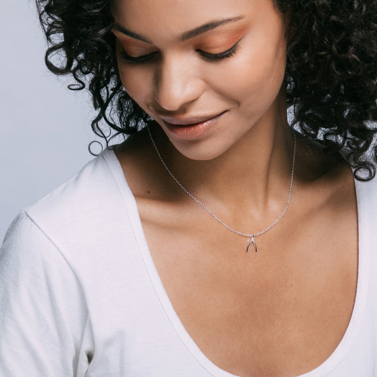 Wishbone Charm Necklace 