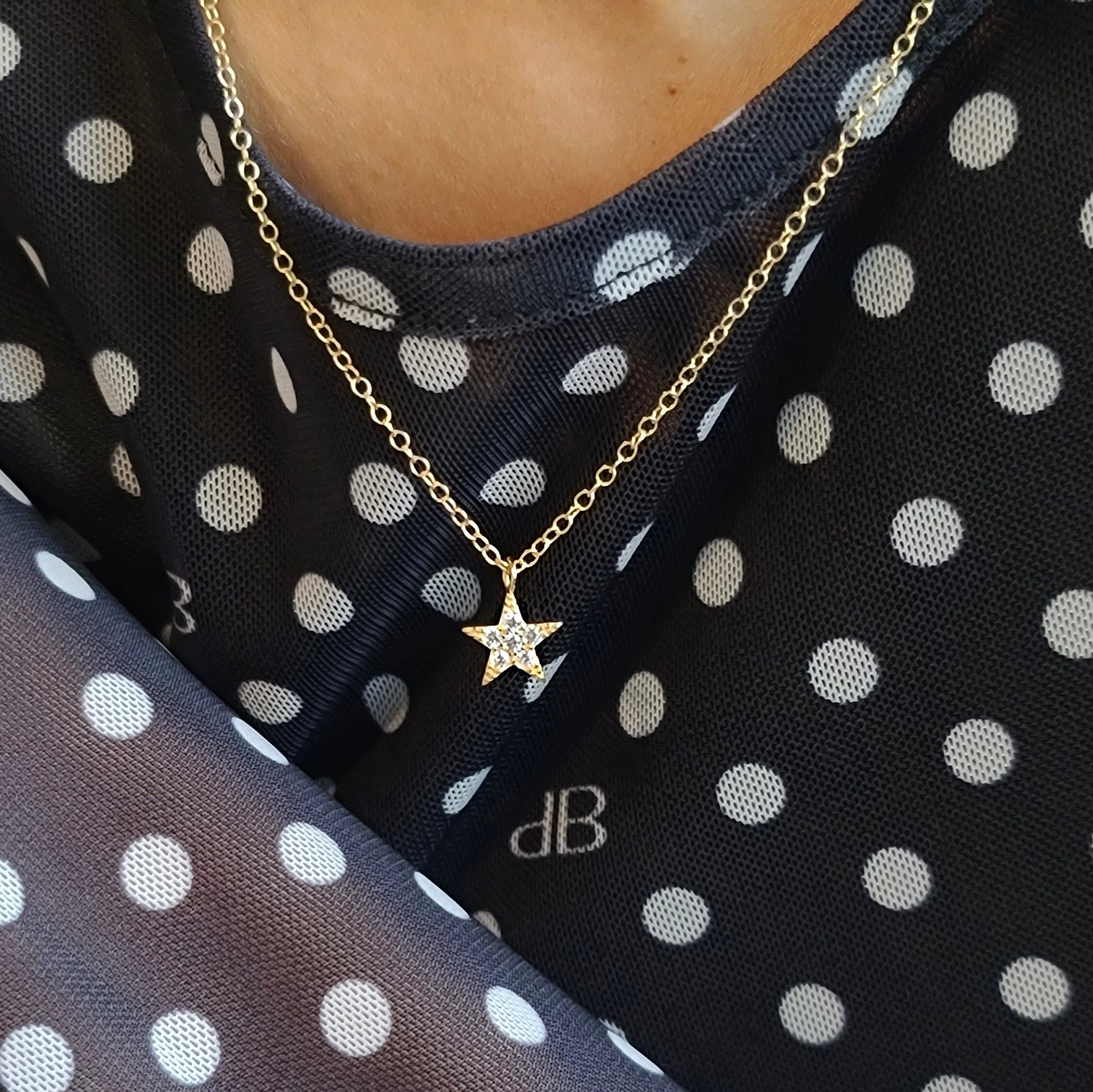Star Crystal Charm Charm Necklace