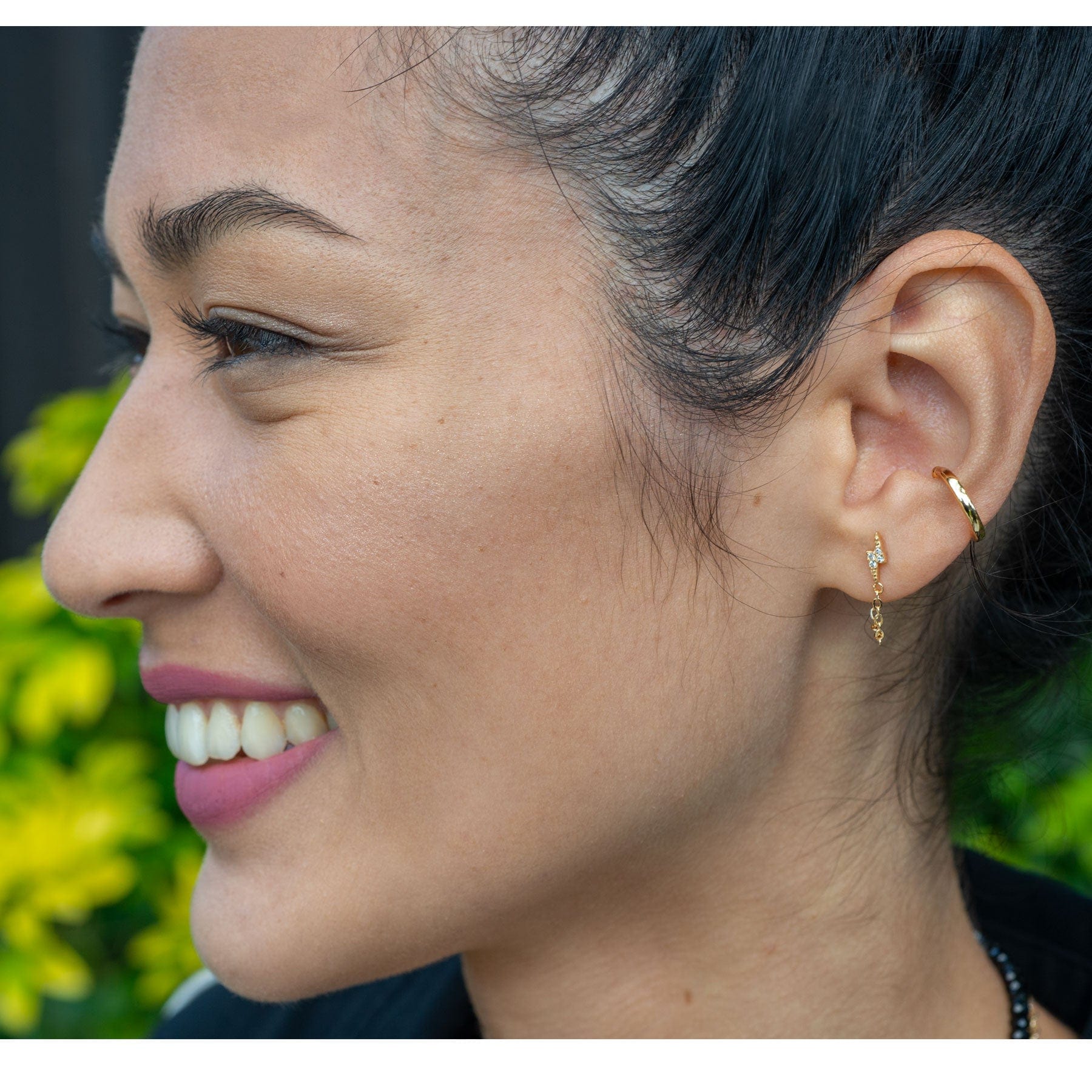 CZ Lightning Bolt Stud Earrings In Sterling Silver, Small Lightning Bo – Silver Rain Silver - Foto 8