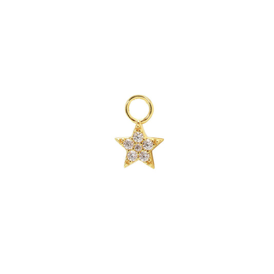 Star Crystal Hoop Earring Charm