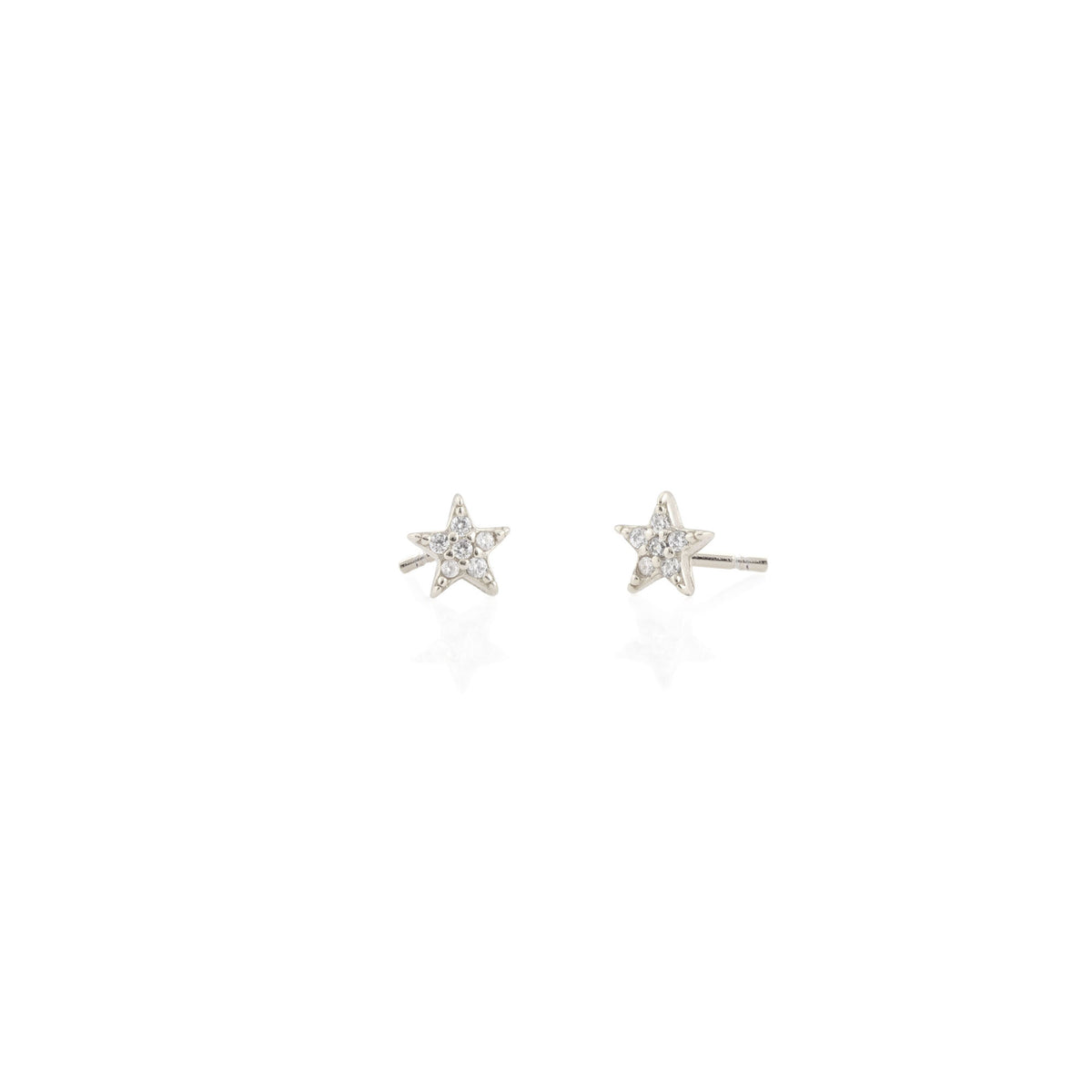 Star Pave Stud Earrings - Gold & Silver | Kris Nations