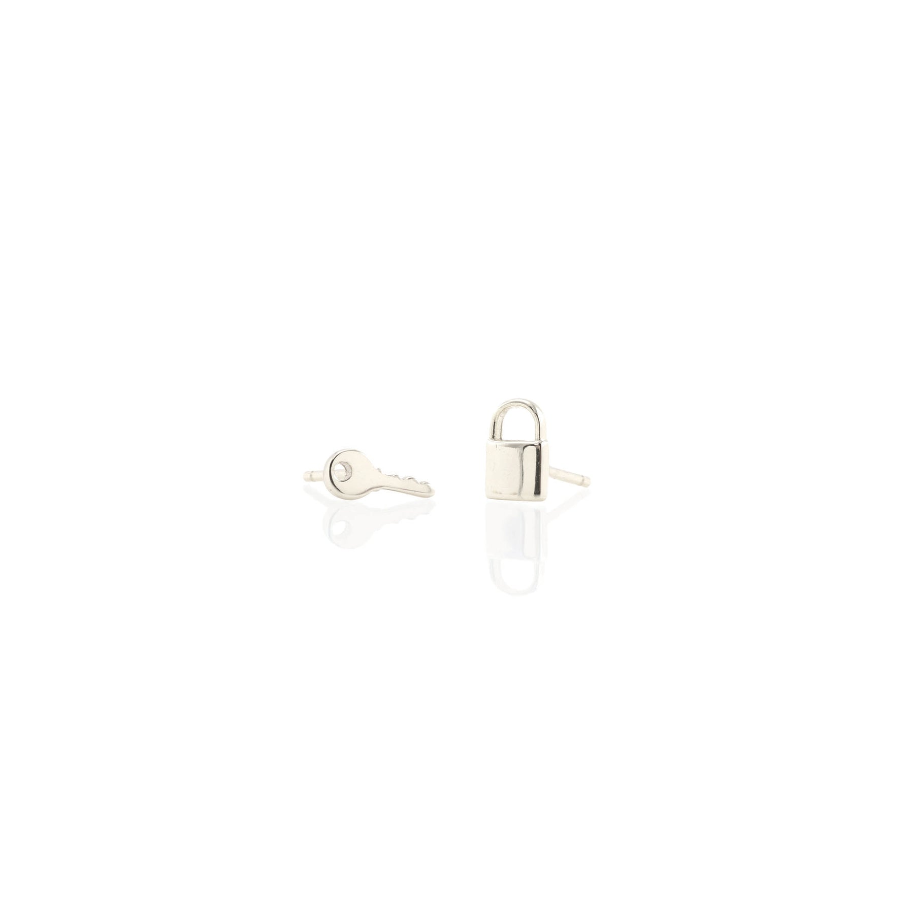 Kris Nations Lock & Key Stud Earrings