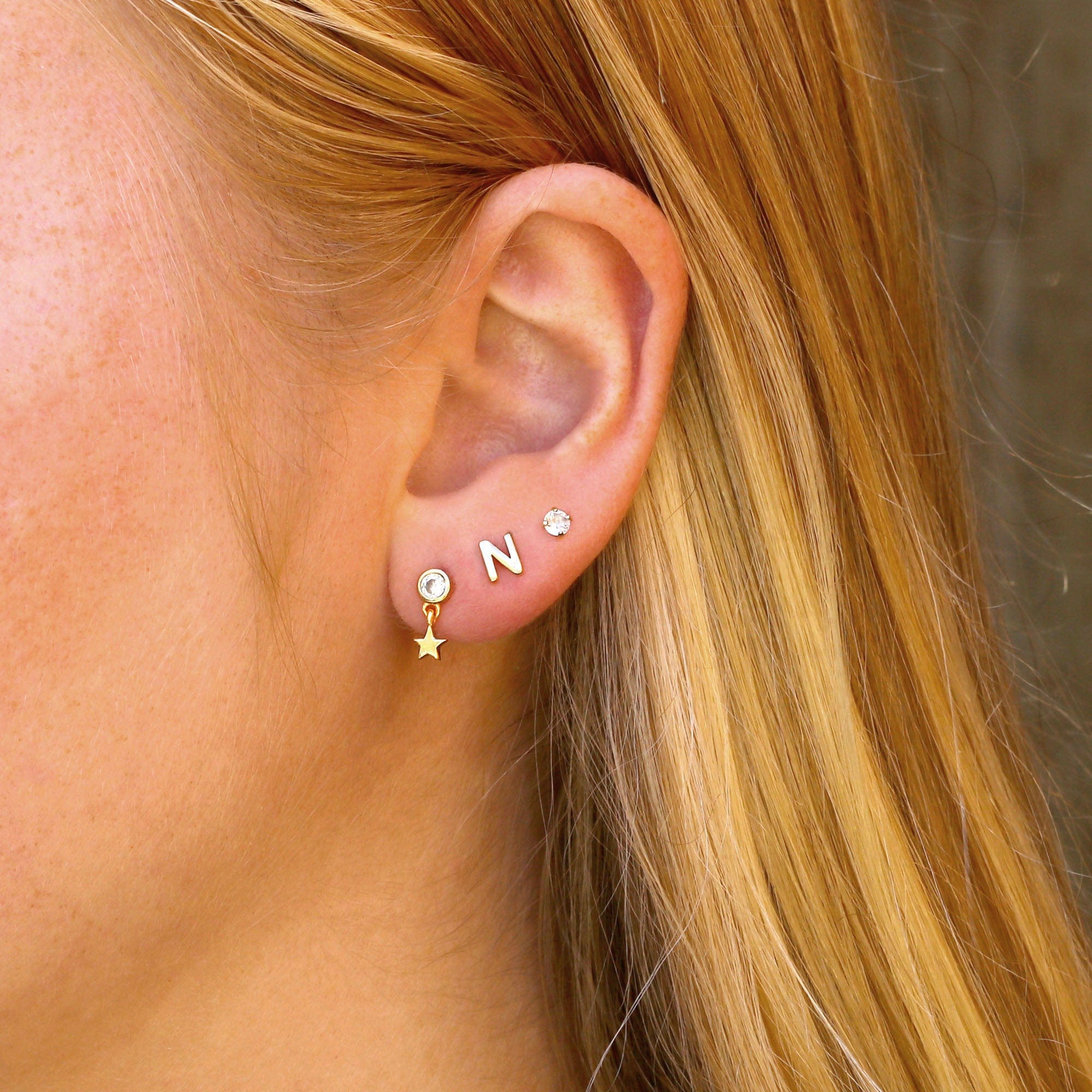Night Sky Crystal Swing Stud Earrings
