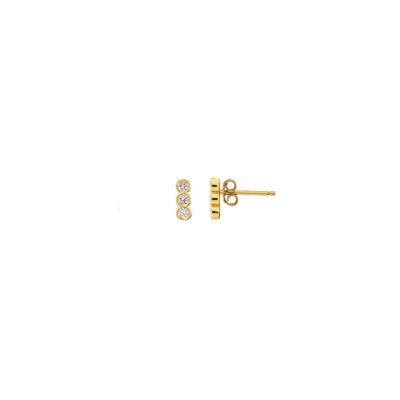 Kris Nations Lock & Key Stud Earrings in 18K Gold - Bliss Boutiques