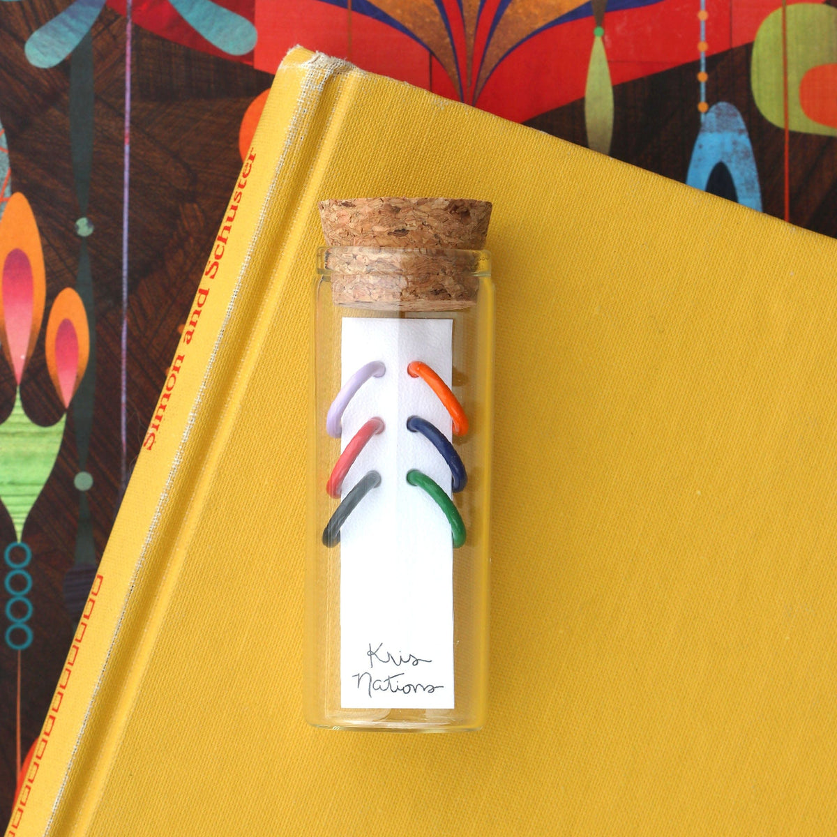 Kris Nations Petite Palette Enamel Post Hoops - White main image 0