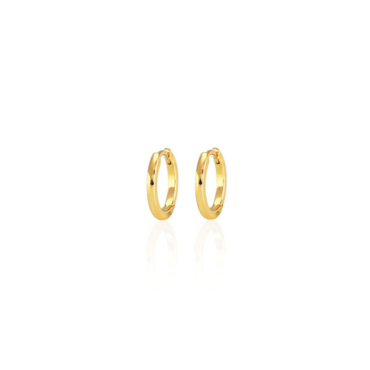 Classic 12mm Hinged Huggie Hoop Earrings