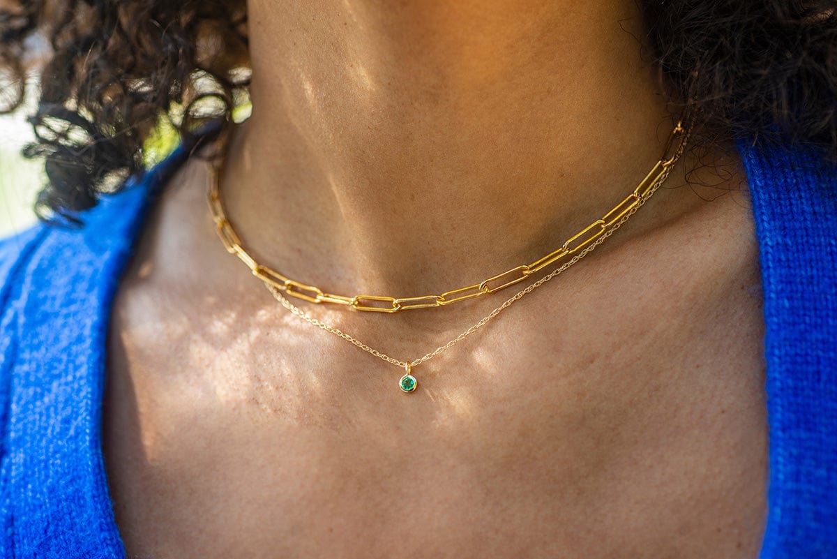 Turquoise Gemstone Charm Necklace