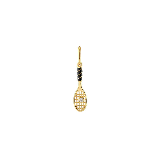 Tennis Racket Enamel Charm