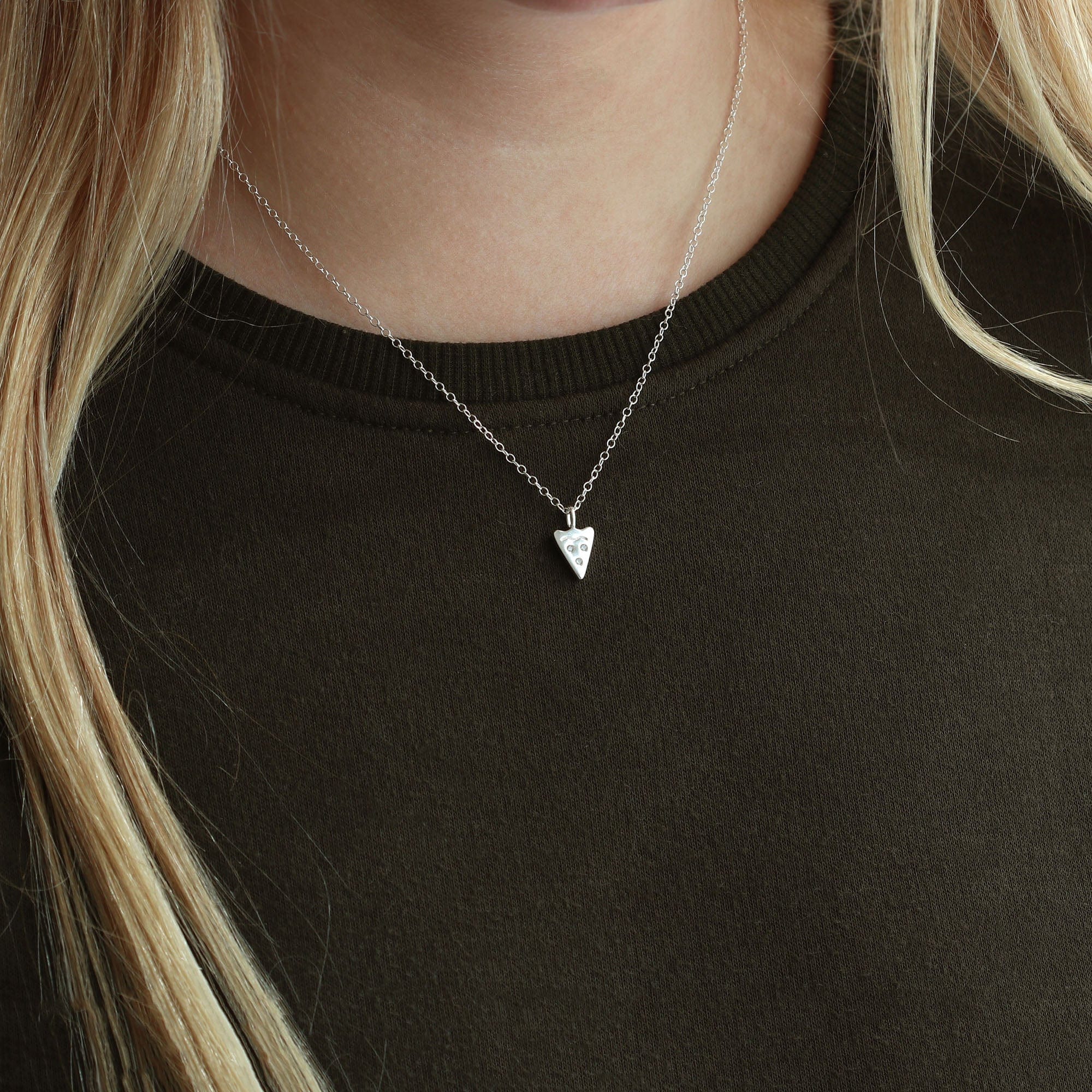 Pizza Crystal Necklace