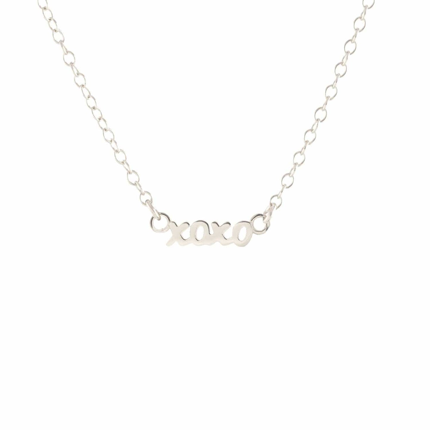 Xoxo Charm Necklace Sterling Silver