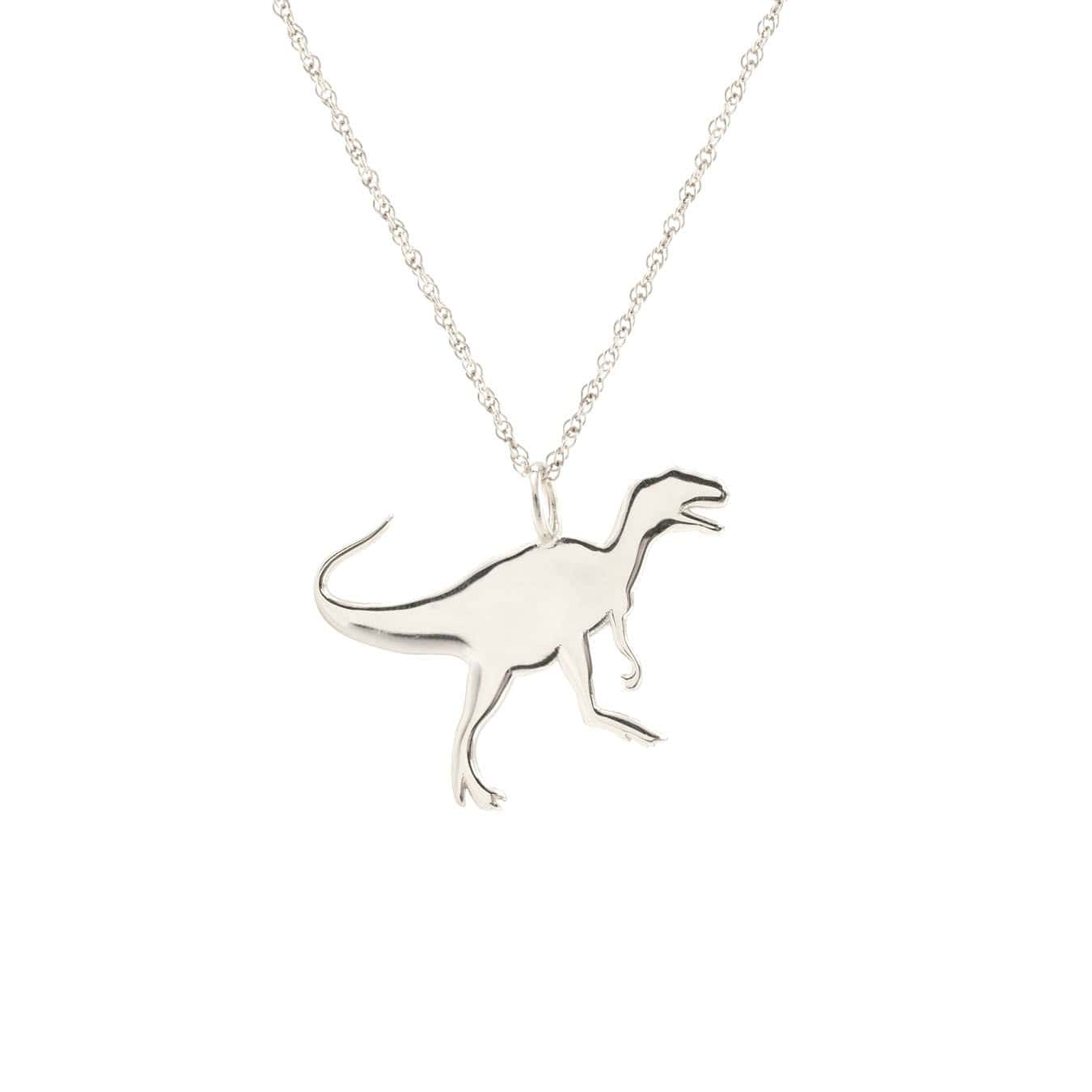 Large Dino Pendant Sterling Silver / 16-18"