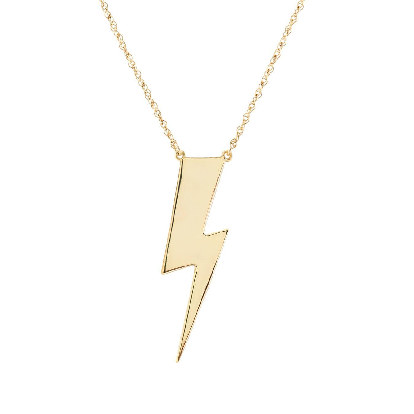 Large Lightning Bolt Pendant 18K Gold Vermeil
