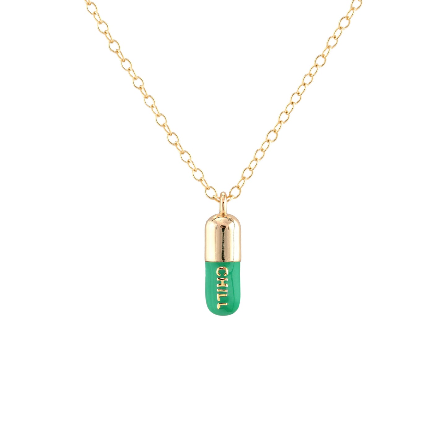 Chill Pill Enamel Necklace