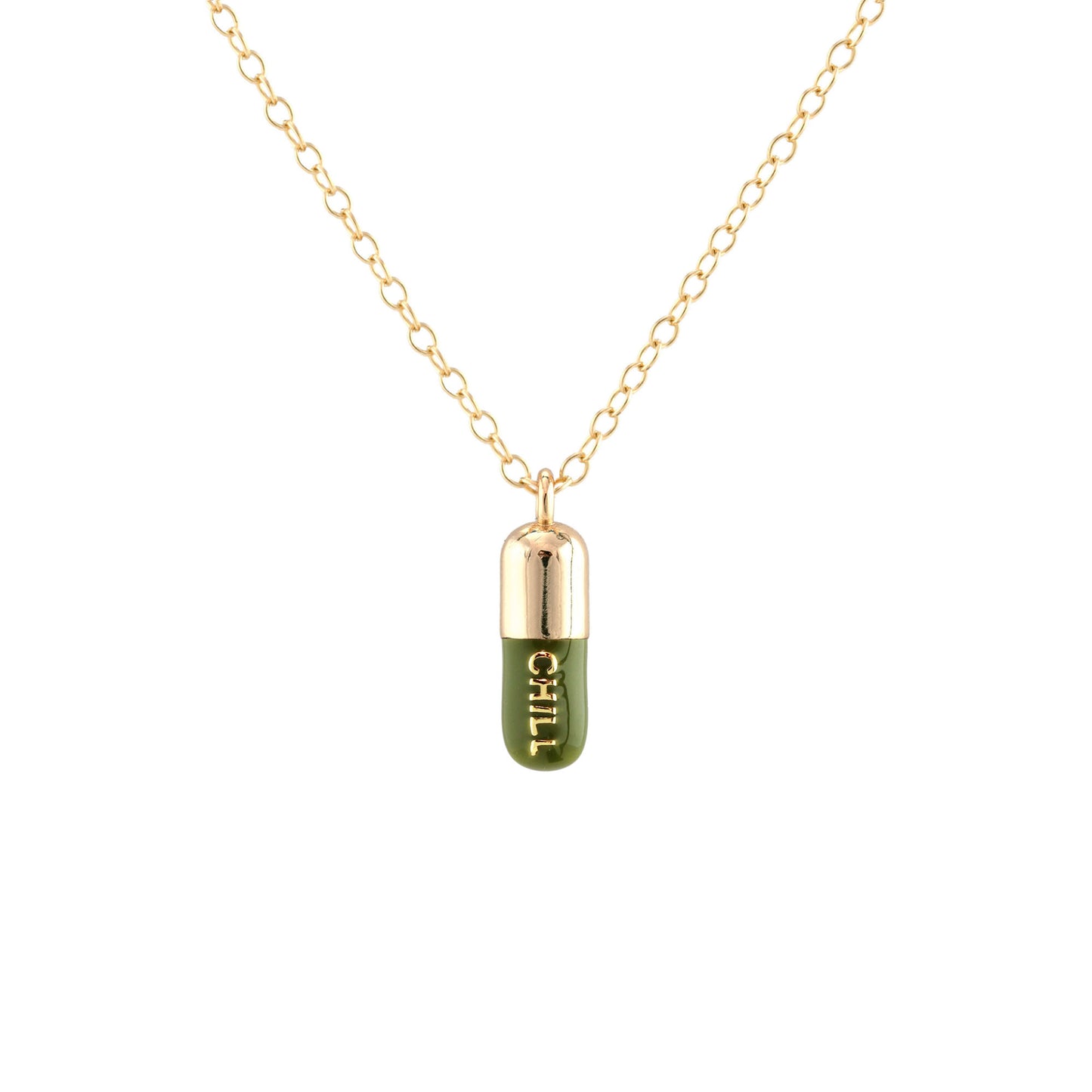 Chill Pill Enamel Necklace