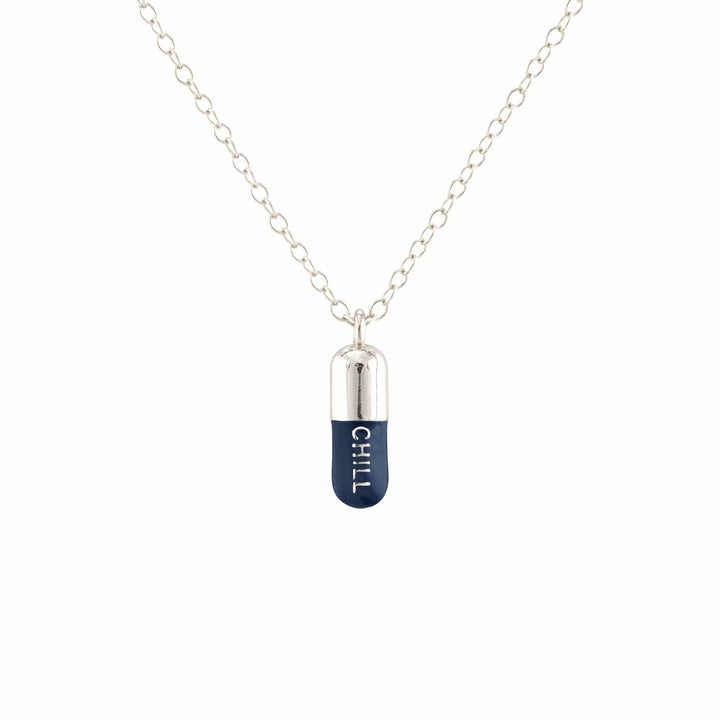 Kris Nations Chill Pill Enamel Pendant Necklace