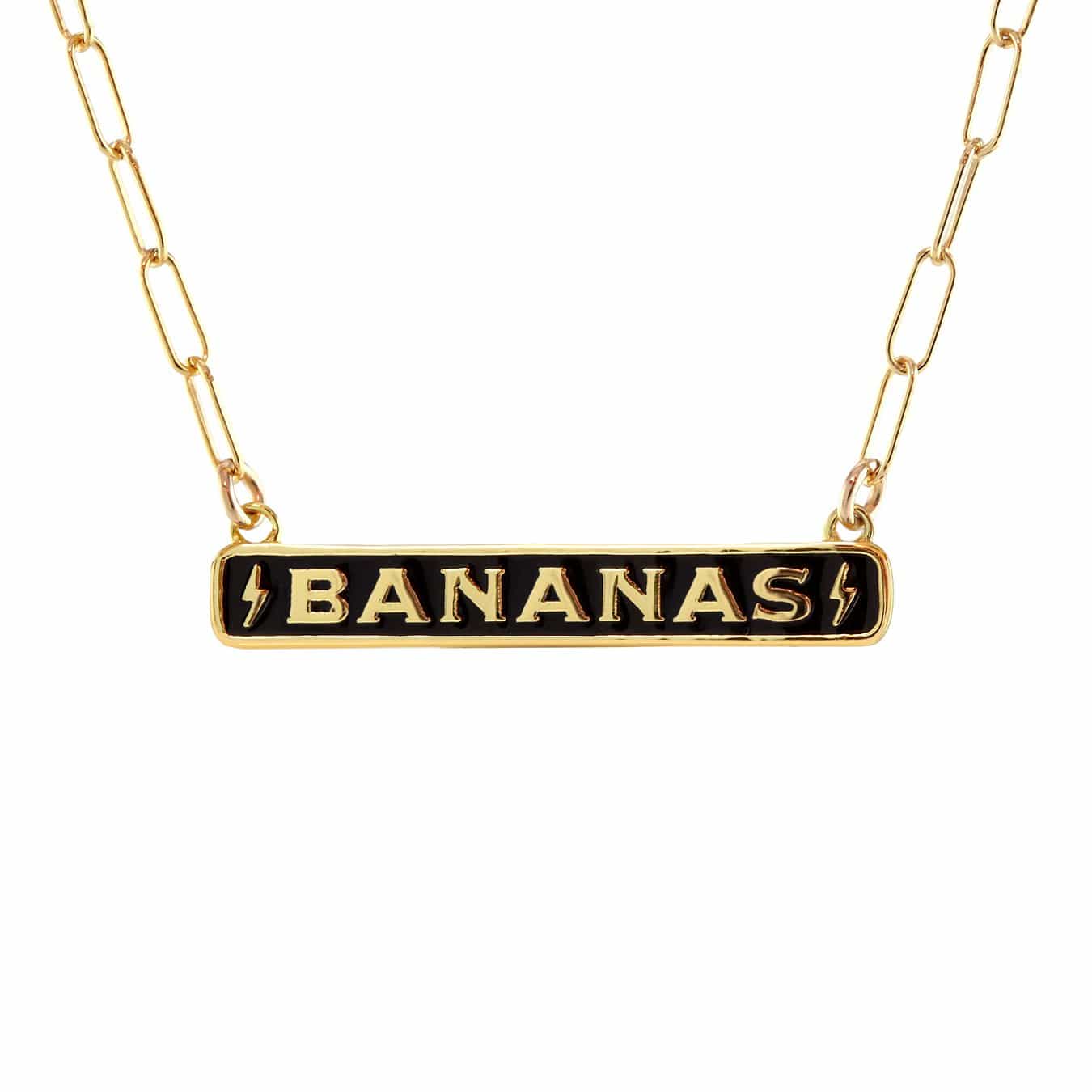 Bananas Enamel ID Necklace 