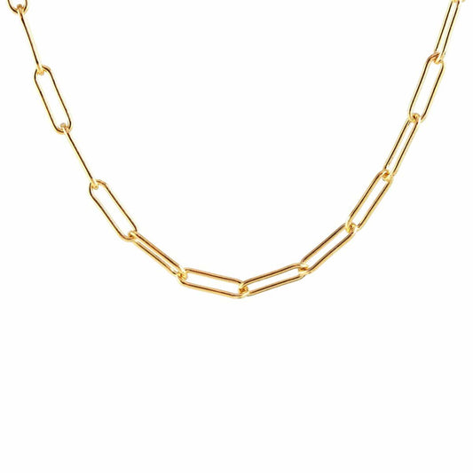 Thick Paperclip Chain Necklace Gold-Filled