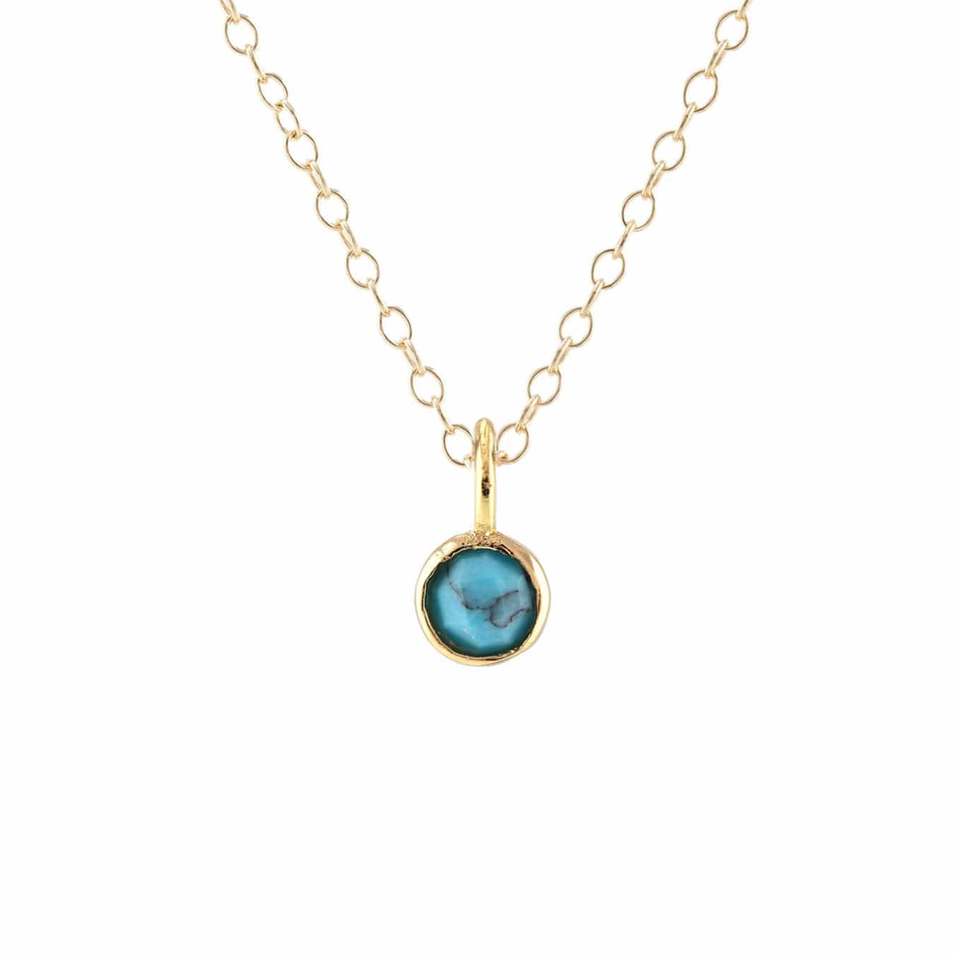 Turquoise Gemstone Charm Necklace