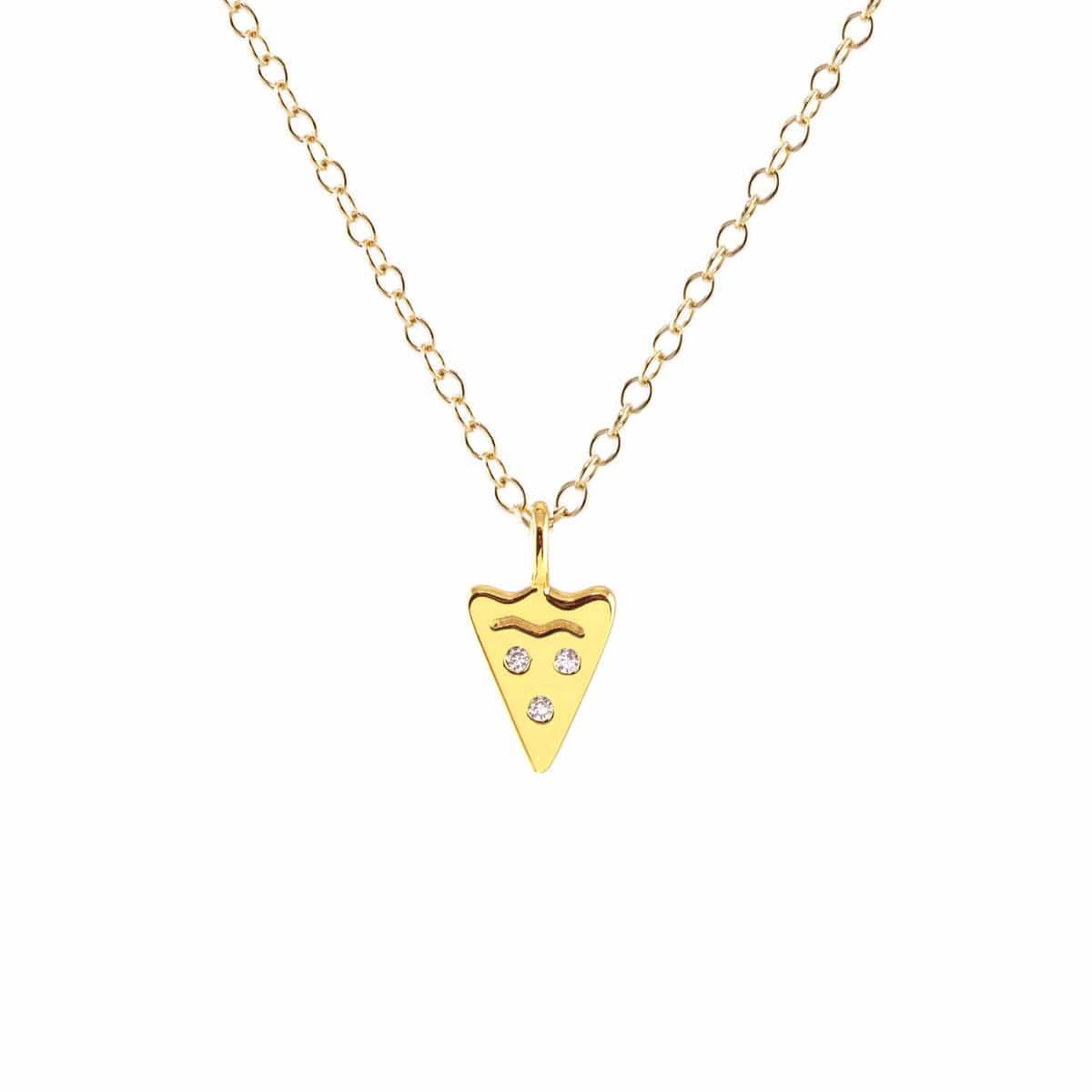 Pizza Crystal Necklace