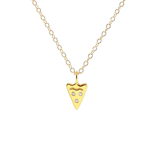 Pizza Crystal Necklace