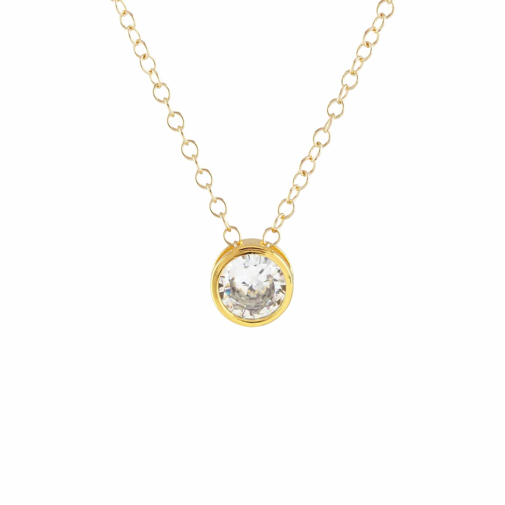 Crystal Bezel Necklace