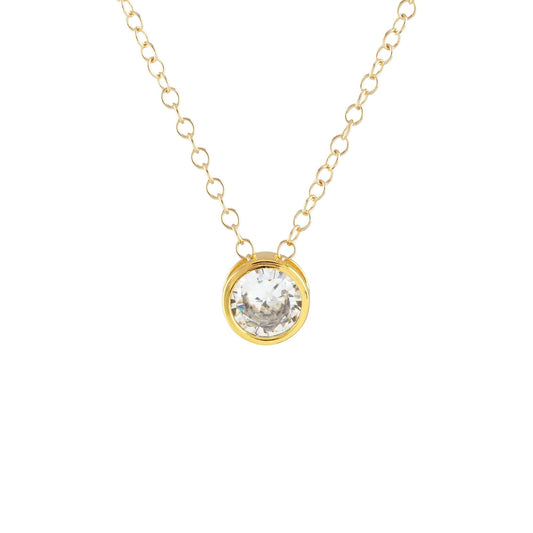 Crystal Bezel Necklace