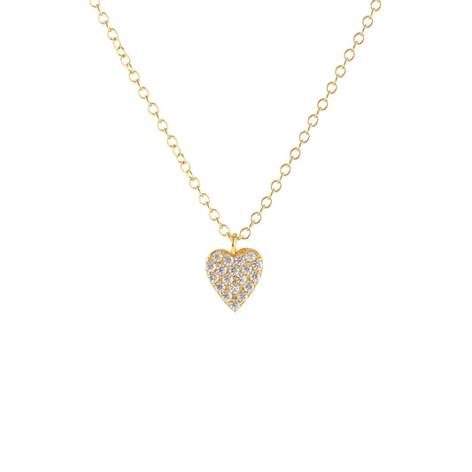 Heart Crystal Charm Necklace