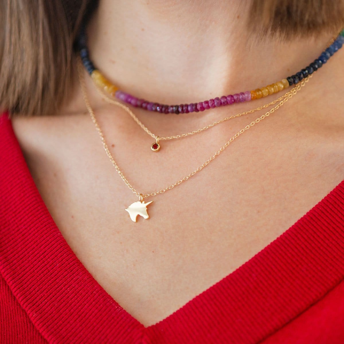 Unicorn Charm Necklace 