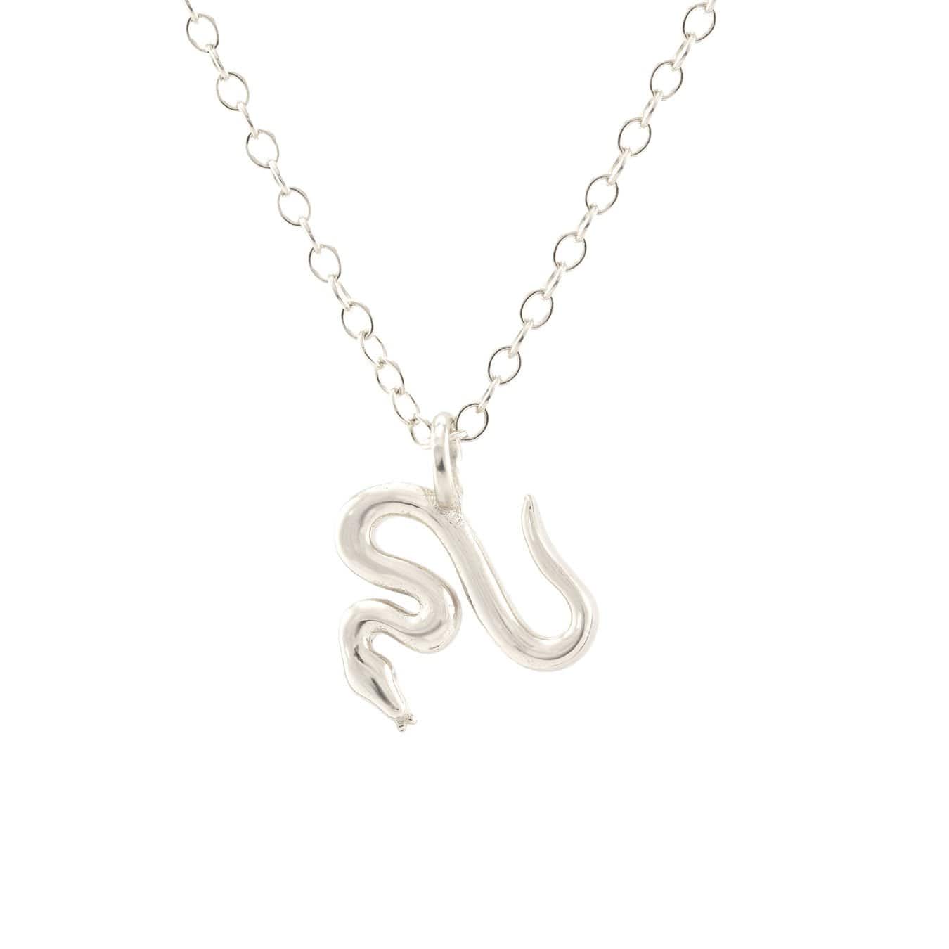 Snake Charm Necklace Sterling Silver